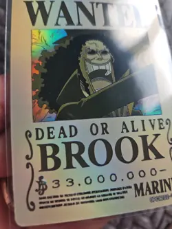 Brook One Piece Wanted Dead or Alive Card OPO1202-TJL-09 Holo - Image 3