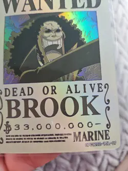 Brook One Piece Wanted Dead or Alive Card OPO1202-TJL-09 Holo - Image 5