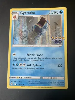 Pokemon Gyarados TCG Holo Rare Card 22/78 Pokemon Go - Image 1
