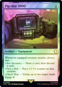 Pip-Boy 3000 FOIL - 0140 - Rare - Fallout PIP MTG - Image 1