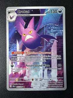 Pokemon TCG: Crobat 093/086 Me04: Chaos Rising Holo - Illustration Rare - NM - Image 1