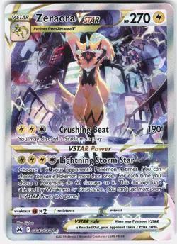 Pokemon Zeraora VSTAR GG43/GG70 Holo Crown Zenith Galarian Gallery Pokemon A - Image 1