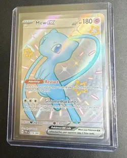Pokemon TCG Mew EX 216/091 Paldean Fates Full Art Shiny Ultra Rare NM Condition - Image 1