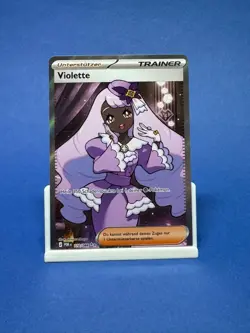 Violette (POR 110) Optimale Ordnung Trainer Full Art 110/088 Pokemon Karte DE/NM - Image 1