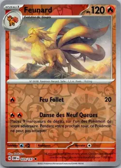 Carte Pokemon Feunard 029/197 Reverse - 2023 - Image 1