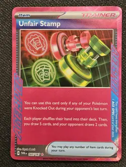 Unfair Stamp 165/167 Sv06 Twilight Masquerade Ace Spec Trainer NM Pokemon TCG - Image 1