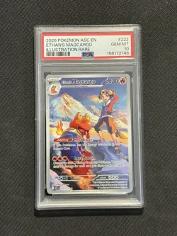 PSA 10 Ethan’s Magcargo Illustration Rare 222 Ascended Heroes Pokemon Gem Mint - Image 1