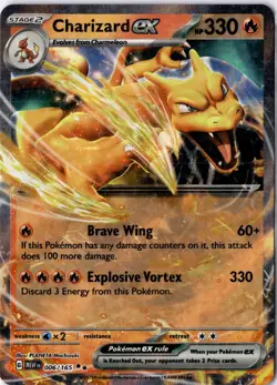 2023 Pokemon SV 151 MEW EN Charizard ex #006/165 NM - Image 1