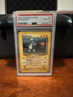 1999 Pokemon Game Magnemite Unlimited PSA 10 Gem Mint - Image 1