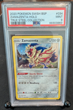 Pokemon - Zamazenta Holo Promo SWSH034 - 2020 True Steel Collection - PSA 9 - Image 1