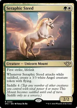 SERAPHIC STEED x4 mtg NM-M Outlaws of Thunder Junction 4 Rare - Image 1