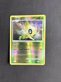 Pokemon TCG Celebi 7/123 Mysterious Treasures Reverse Holo 2007 Nintendo - MP - Image 1