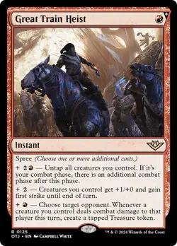 GREAT TRAIN HEIST mtg NM-M Outlaws of Thunder Junction 1 Rare - Image 1
