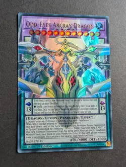 Yugioh Odd Eyes Arcray Dragon RA05-EN145 Overframe Extended Art Ultra Rare 1st - Image 2