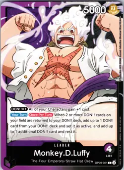 Monkey.D.Luffy (061) OP09-061 Leader Emperors in the New World One Piece NM - Image 1