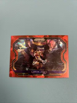 LeBron James LA Lakers 2020-21 Panini Prizm Red Ice Prizm #1 Card (Kobe Tribute) - Image 1