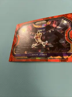 LeBron James LA Lakers 2020-21 Panini Prizm Red Ice Prizm #1 Card (Kobe Tribute) - Image 2