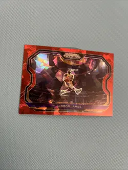 LeBron James LA Lakers 2020-21 Panini Prizm Red Ice Prizm #1 Card (Kobe Tribute) - Image 4