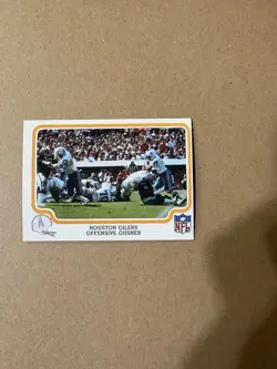 1979 Fleer NFL Team Action Houston Oilers #21 Offensive Gusher Football Card - Image 1