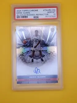 2025-26 Topps Chrome Derik Queen ON CARD Autograph Rookies PSA 10 🔥 POP 1 - Image 3