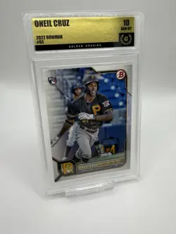 2022 Bowman Oneil Cruz Pittsburgh Pirates RC Rookie Grade 10 GEM MINT - Image 1