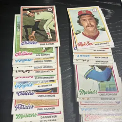 1978 Topps Baseball Card Lot (278 Total Cards) No Dupes/All-Stars/RCs Mostly EX - Image 3