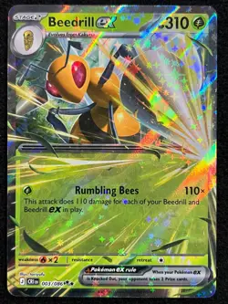 Beedrill ex 003/086 Chaos Rising Pokemon Double Rare NM - Image 2