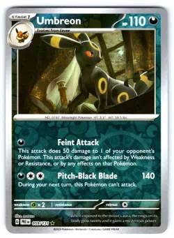 Pokemon TCG Umbreon 59/131 Prismatic Evolutions SV8.5 Reverse Holo NM - Image 1