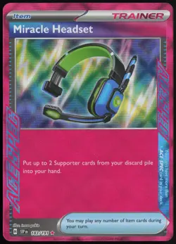 Miracle Headset 183/191 ACE SPEC Rare Surging Sparks Pokemon NM/LP - Image 1