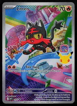 Litten - 044 Mega Evolution Promo MEP Holo Promo First Partner Pokemon NM - Image 1