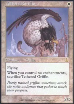 MTG Tethered Griffin - Foil, Urza's Destiny, Heavily Played, English - Image 1