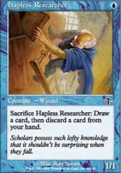 MTG Hapless Researcher - Foil, Judgment, Moderately Played, English - Image 1