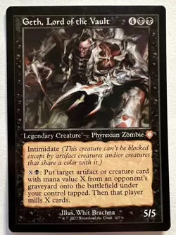 Geth, Lord of the Vault - RETRO FRAME - MTG The Brothers War: Commander - NM - Image 1