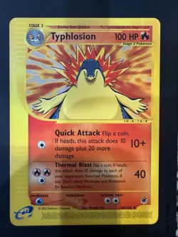 Pokemon Typhlosion TCG Expedition Card 64/165 Non-Holo 2002 LP - Image 1