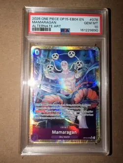 Bandai One Piece Card Game Mamaragan OP15-078 Alternate Art Holo EN PSA 10 Pop 2 - Image 1