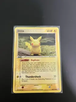 Ditto Pikachu 63/113 EX Delta Species 2005 Non-Holo Regular Vintage Pokemon Card - Image 1