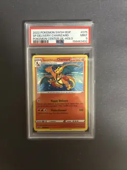 2022 Pokemon Center UK Special Delivery Charizard SWSH075 BSP PSA 9 - Image 1