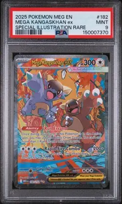 2025 POKEMON MEG EN-MEGA EVOLUTION #182 MEGA KANGASKHAN ex PSA MINT 9 - Image 1