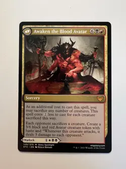 Extus, Oriq Overlord / Awaken the Blood Avatar- MTG Strixhaven School of Mage NM - Image 2