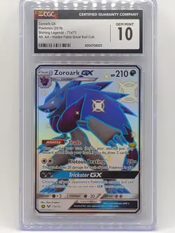 Pokemon 2019 Zoroark GX 77a/73 Hidden Fates Great Ball Coll. CGC 10 Gem Mint 💎 - Image 1