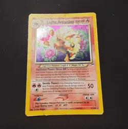 Light Arcanine 12/105 Pokemon Neo Destiny TCG HP/DAMAGED - Image 1