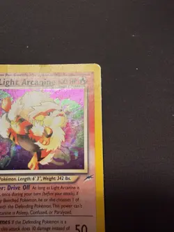 Light Arcanine 12/105 Pokemon Neo Destiny TCG HP/DAMAGED - Image 4