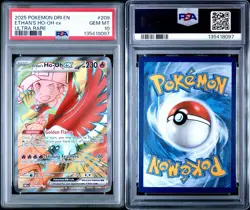 2025 POKEMON DRI EN-DESTINED RIVALS ULTRA RARE #209 ETHAN'S HO-OH EX PSA 10 - Image 3