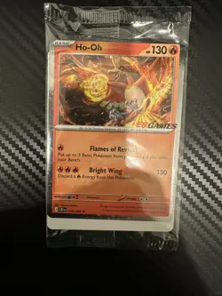 Pokemon TCG Ho-Oh EB Games Stamped Promo 010/086 Chaos Rising (SEALED!) - Image 1