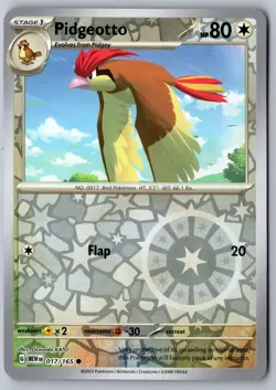 Pokemon: Pidgeotto Reverse Holo Common SV: Scarlet & Violet 151 017/165 LP+ - Image 1
