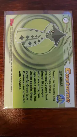 Cacturne #21 [Holo]- Topps Advanced Challenge 2003 - Moderately Played - Image 2