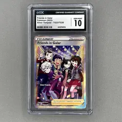Friends in Galar TG23/TG30 Full Art Trainer Silver Tempest Pokemon CGC 10 Gem - Image 1
