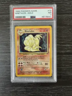 Ninetales 1999 Pokemon Game Base Set 012/102 Holo Rare PSA 7 - Image 1
