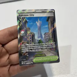 Pokemon TCG Lumiose City 111/088 Holo Ultra Rare Full Art Trainer - Image 1