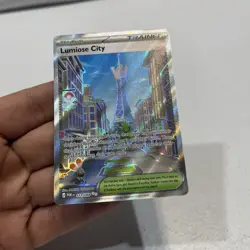 Pokemon TCG Lumiose City 111/088 Holo Ultra Rare Full Art Trainer - Image 2